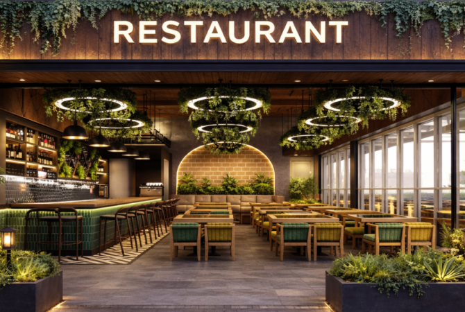 Modern Industrial Restaurant